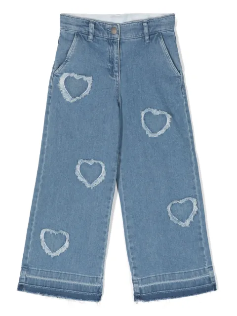 Stella McCartney Kids heart-patch flared jeans