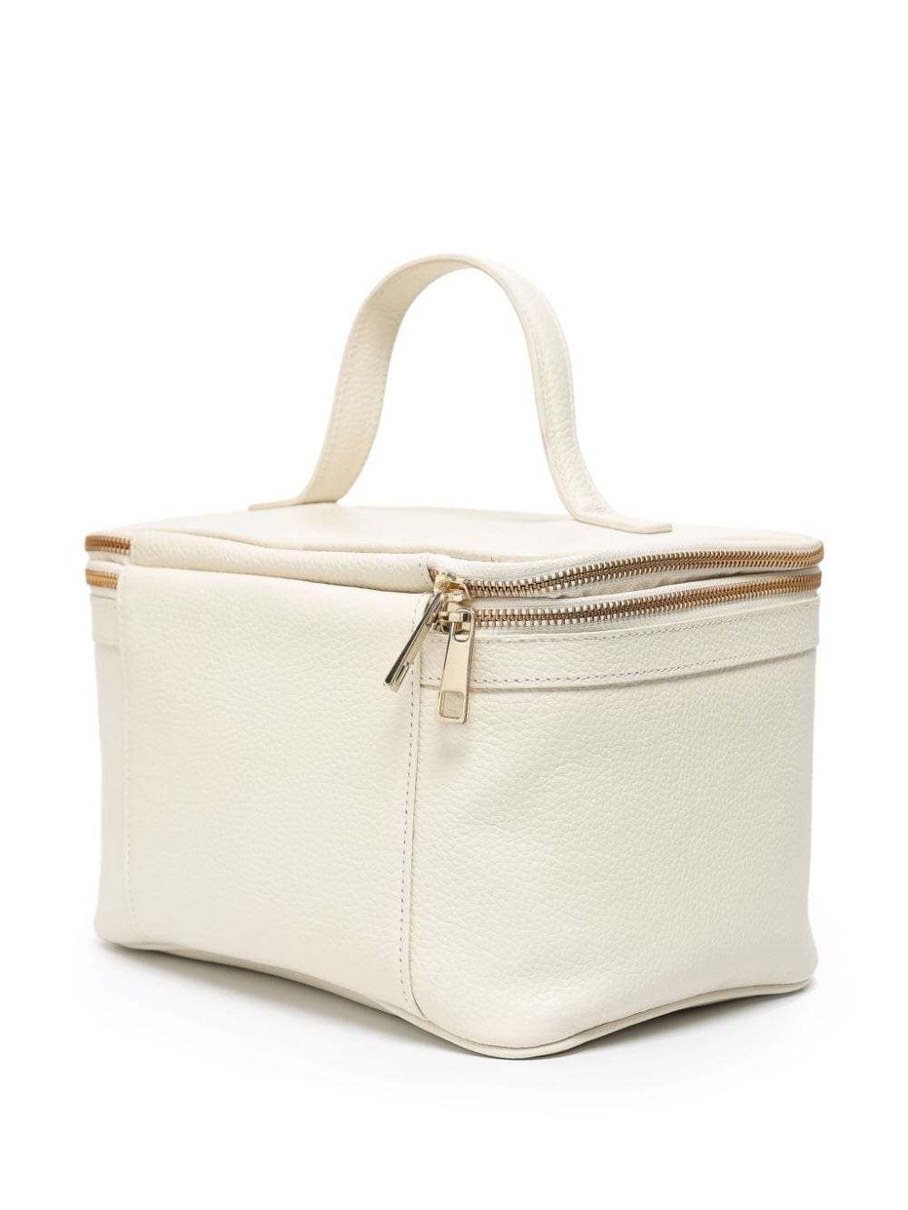 Shop Sarah Chofakian Logo-print Leather Make Up Bag In White