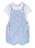 Il Gufo striped dungarees set - White