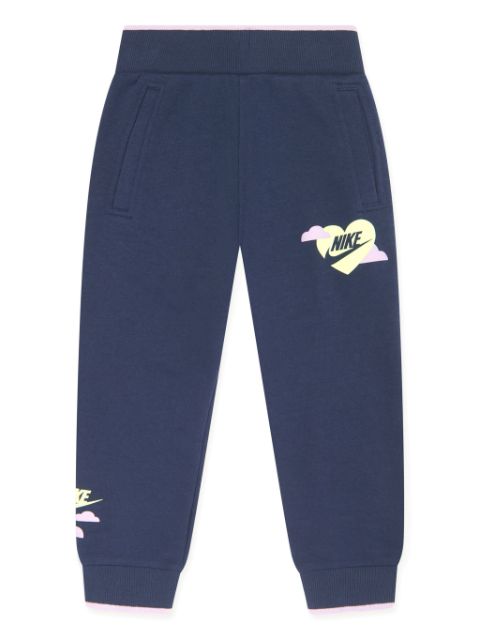 Nike Kids Swoosh logo-print track pants