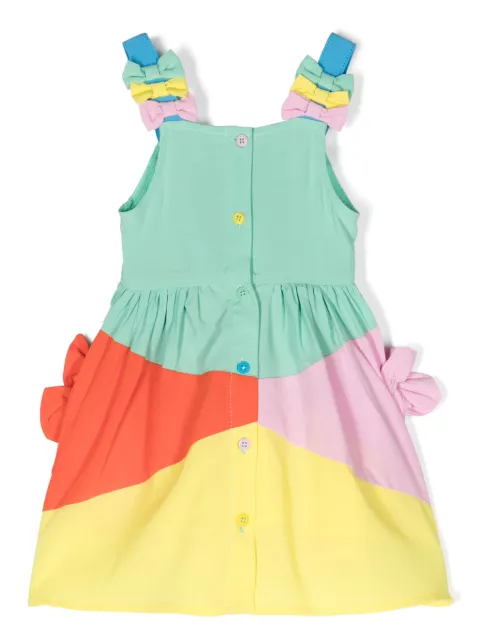 Stella McCartney Kids bow-detailed sleeveless shirt dress