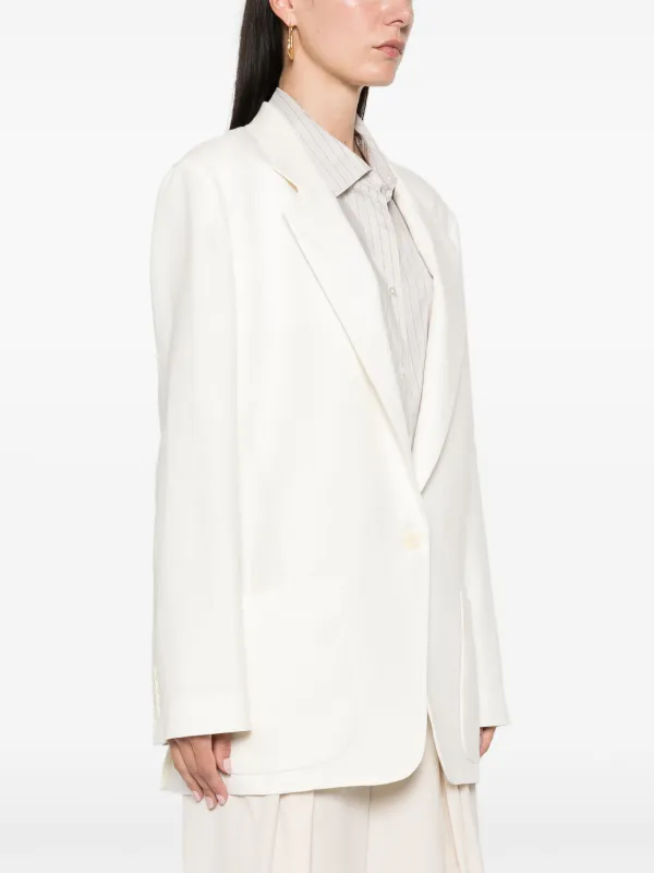 ジャケット The Row 'Enza' blazer The Row Enza リネンジャケット | ニュートラル | FARFETCH JP