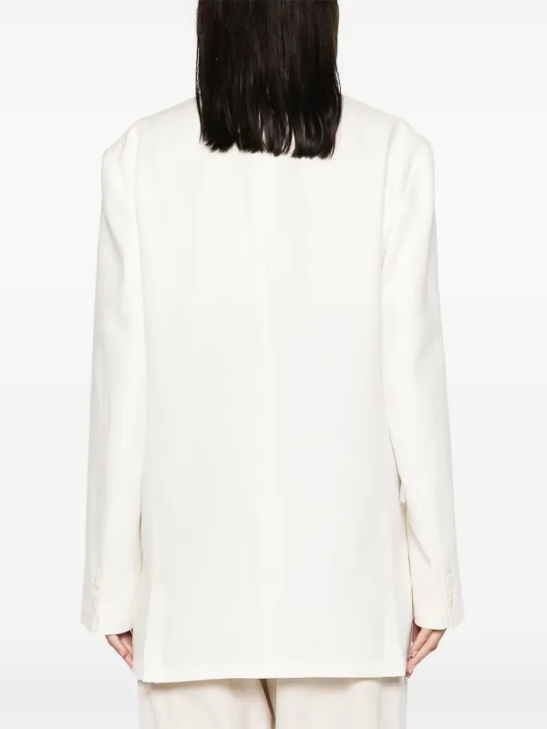 The Row Enza Linen Blazer | Neutrals | FARFETCH JO