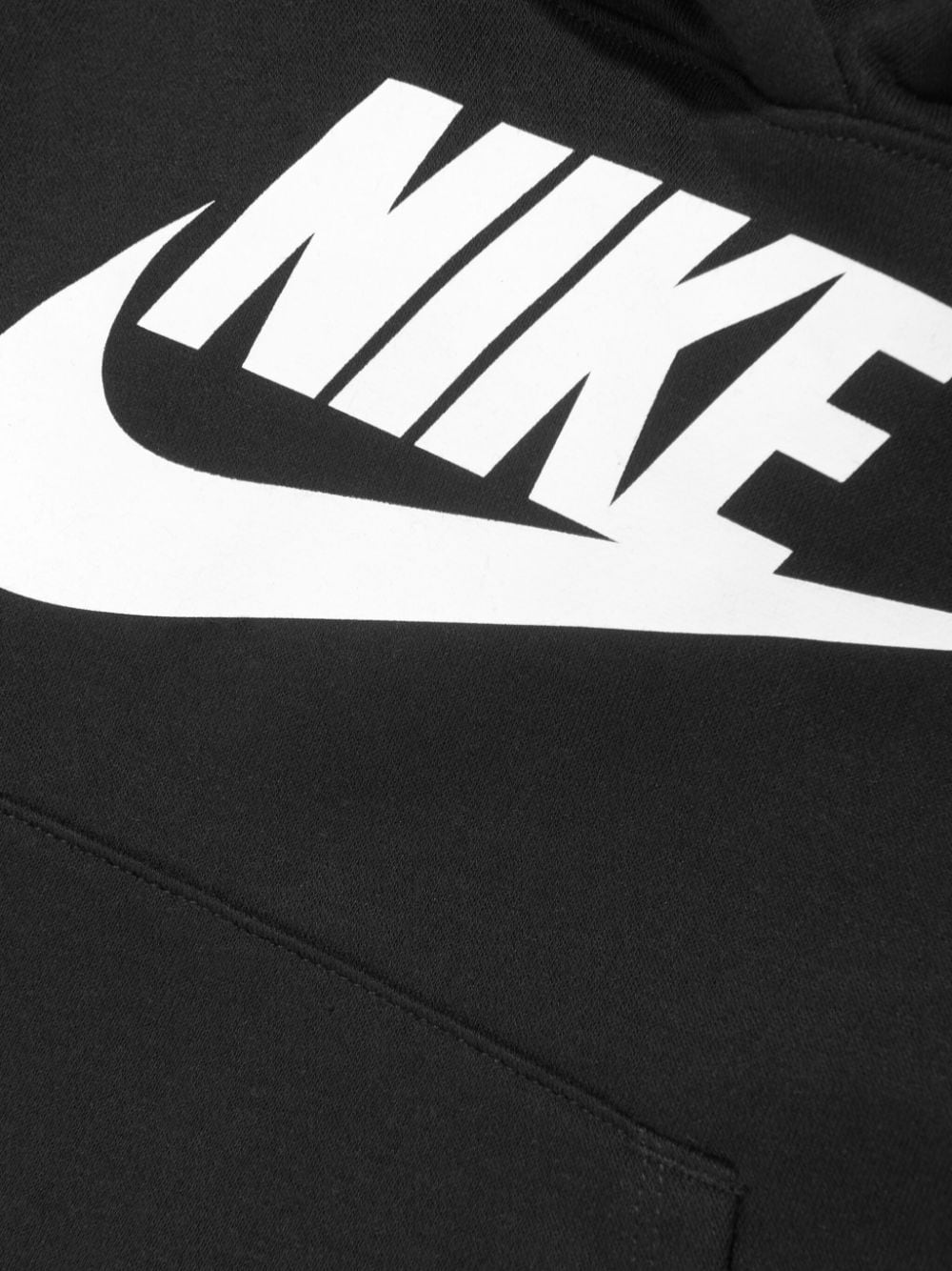 Shop Nike Logo-print Cotton Blend Hoodie In Black