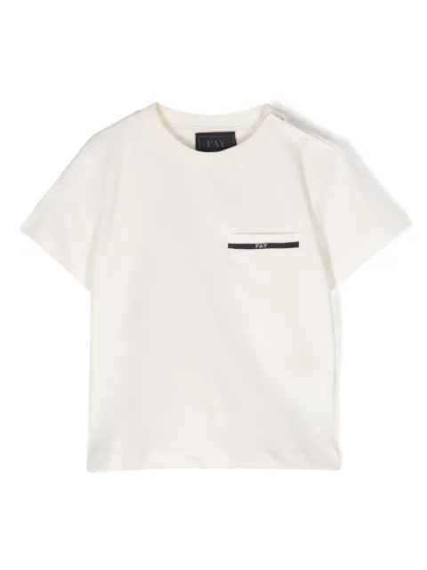 Fay Kids pocket-detailed cotton T-shirt