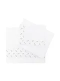 Fay Kids logo-print cotton sheets (set of two) - White