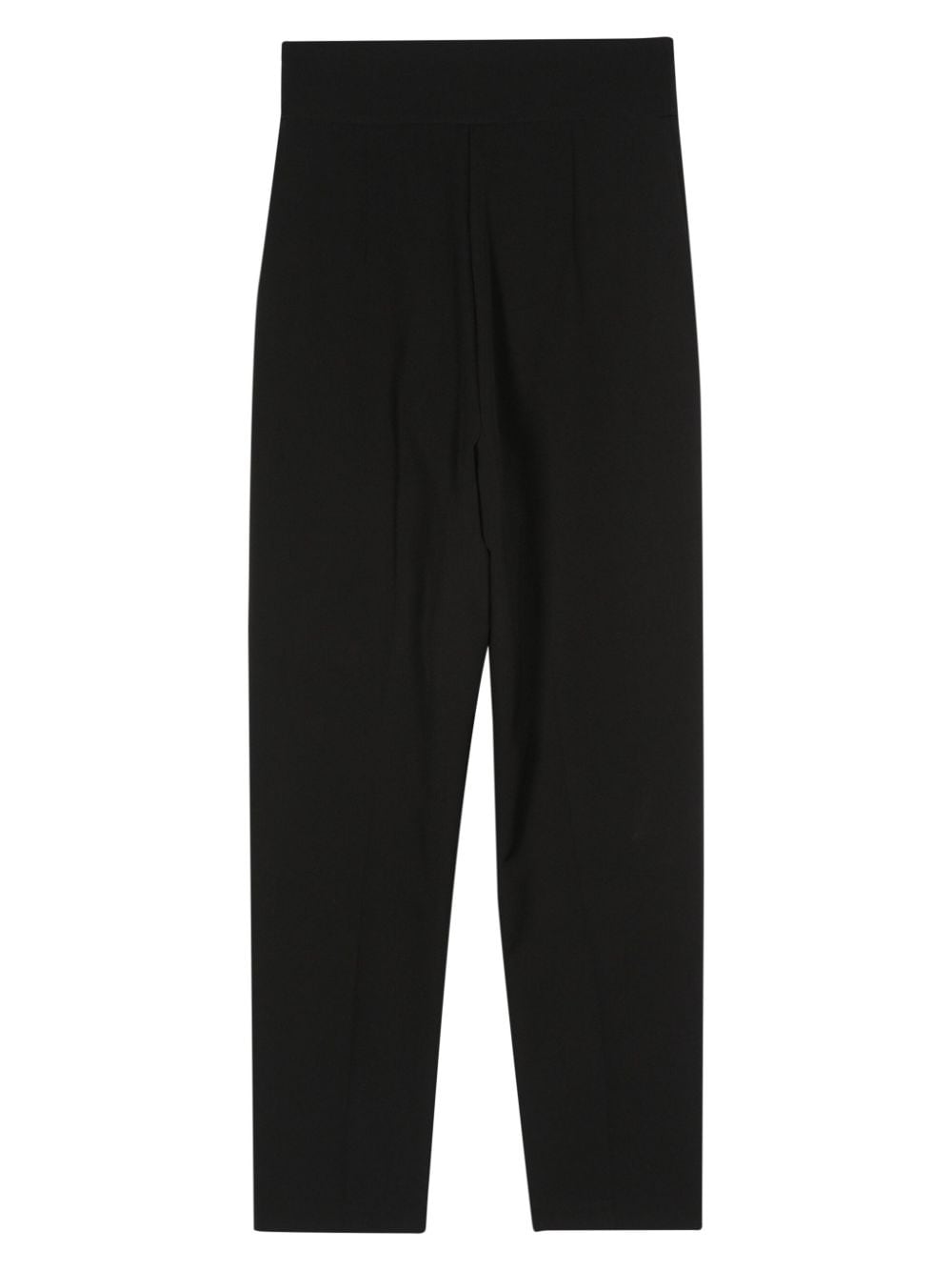 Shop Nissa High-waisted Slim Trousers In Black