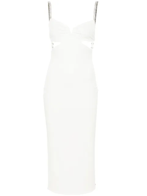 NISSA vestido midi con diseño de strass