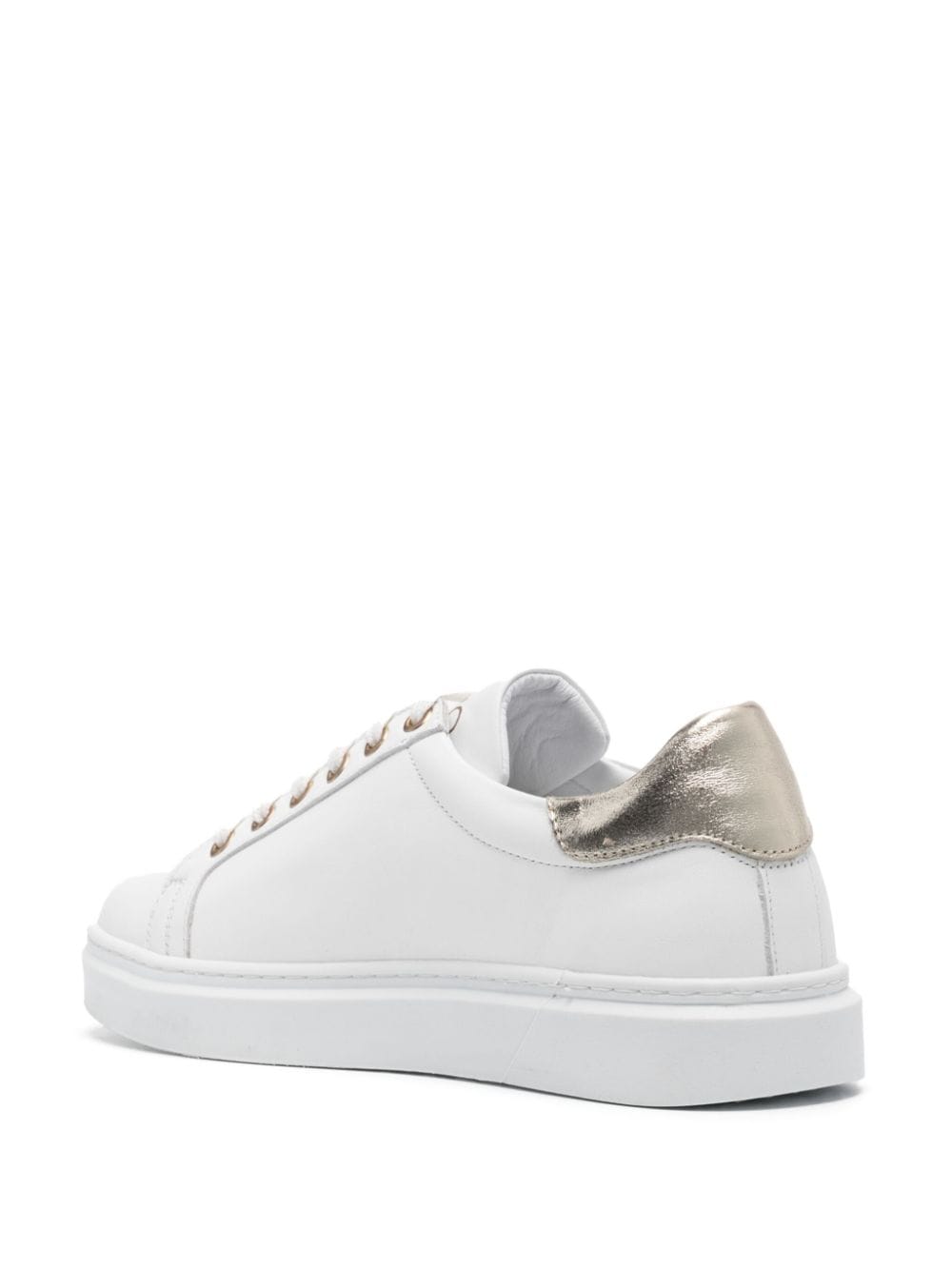 Shop Liu •jo Logo-print Leather Sneakers In White