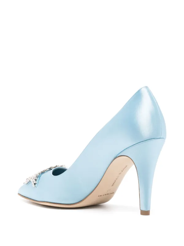 Manolo Blahnik 90mm Palos Pumps Blue FARFETCH ID