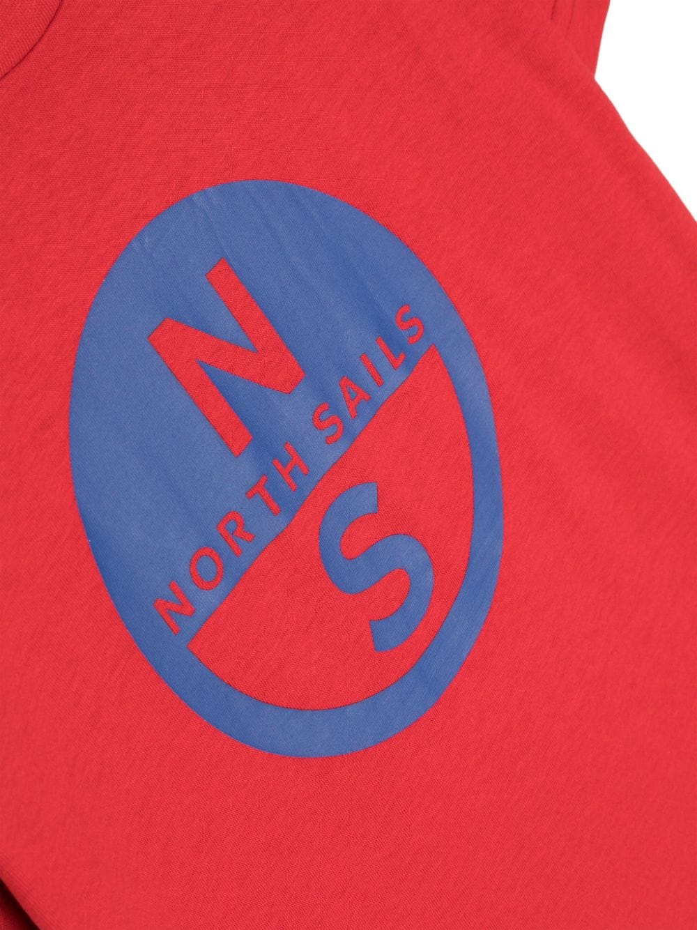 North Sails Kids Katoenen T-shirt met logoprint Rood