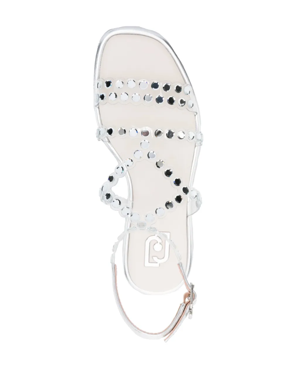 Liu •jo Crystal-embellished Sandals In Silver