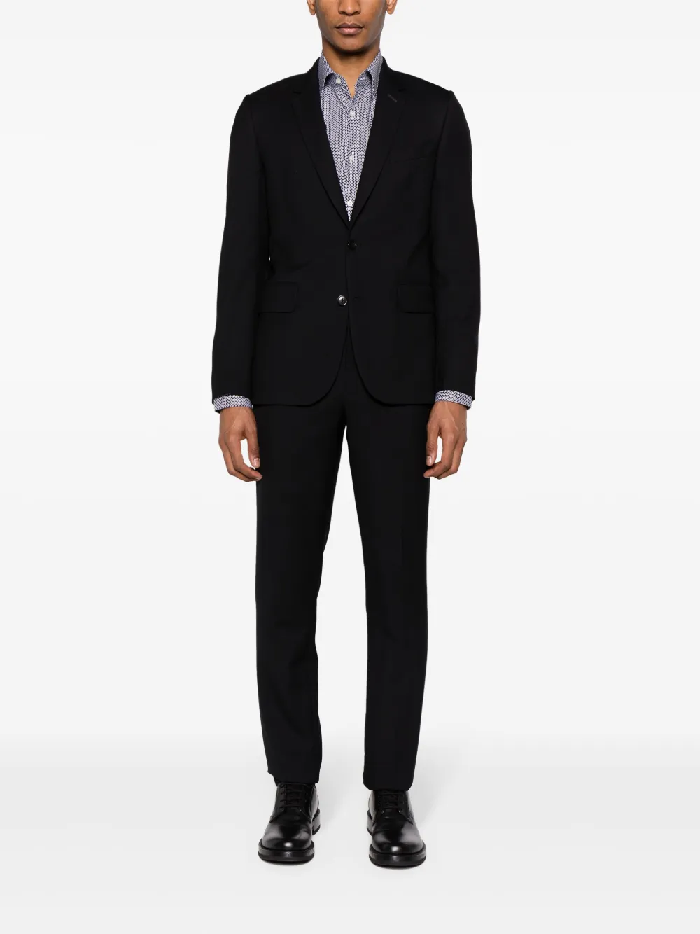 BOSS Overhemd met geometrische print - Zwart
