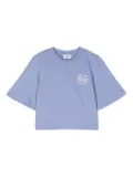 ETRO KIDS logo-embroidered cotton T-shirt - Purple