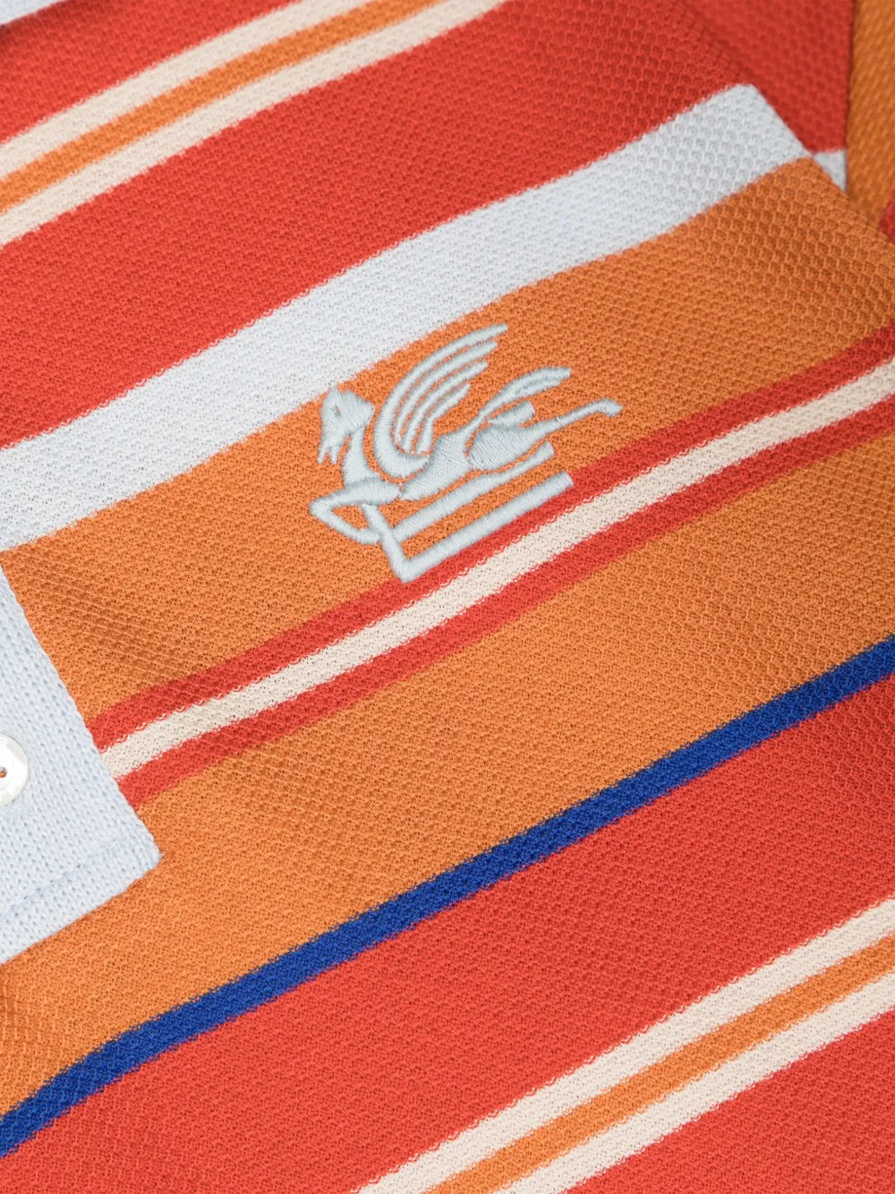 ETRO KIDS Gestreept poloshirt Oranje