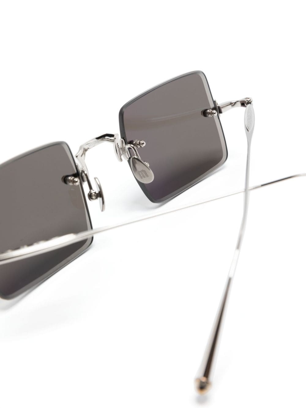 Shop Matsuda Rimless Square-frame Sunglasses In 银色