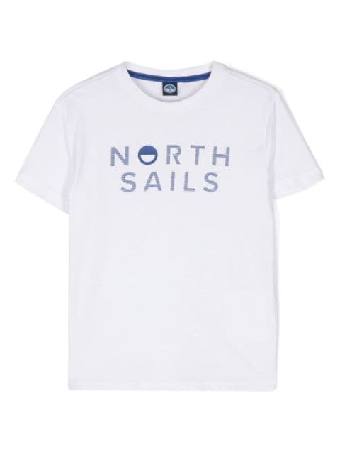 North Sails Kids logo-stamp cotton T-shirt