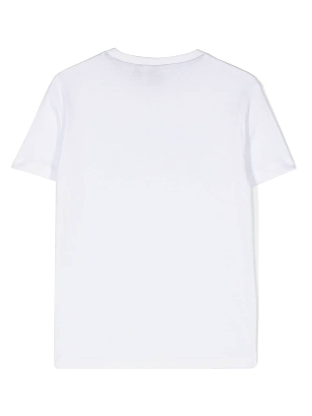 Shop North Sails Logo-stamp Cotton T-shirt In 白色