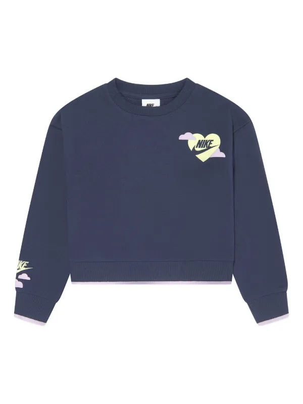 Nike logo print sweatshirt best sale