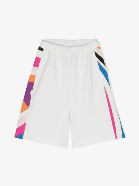 PUCCI Junior bermudas con panel en contraste