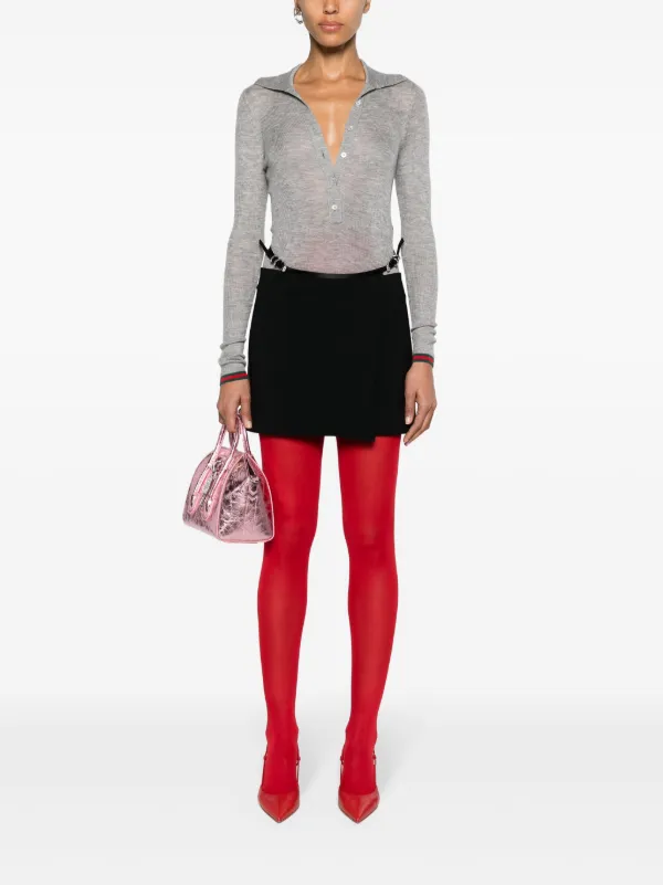 【関税＆送料込み】Givenchy Miniskirt With Logo Givenchy Belted Wrap Miniskirt | Black | FARFETCH JO