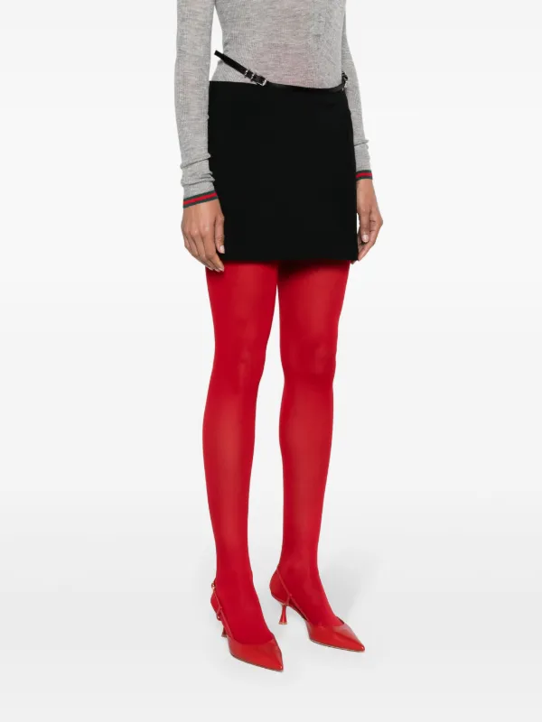 Givenchy Belted Wrap Miniskirt | Black | FARFETCH JO