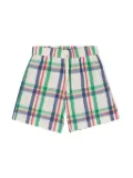 Bobo Choses Madras checked bermuda shorts - White