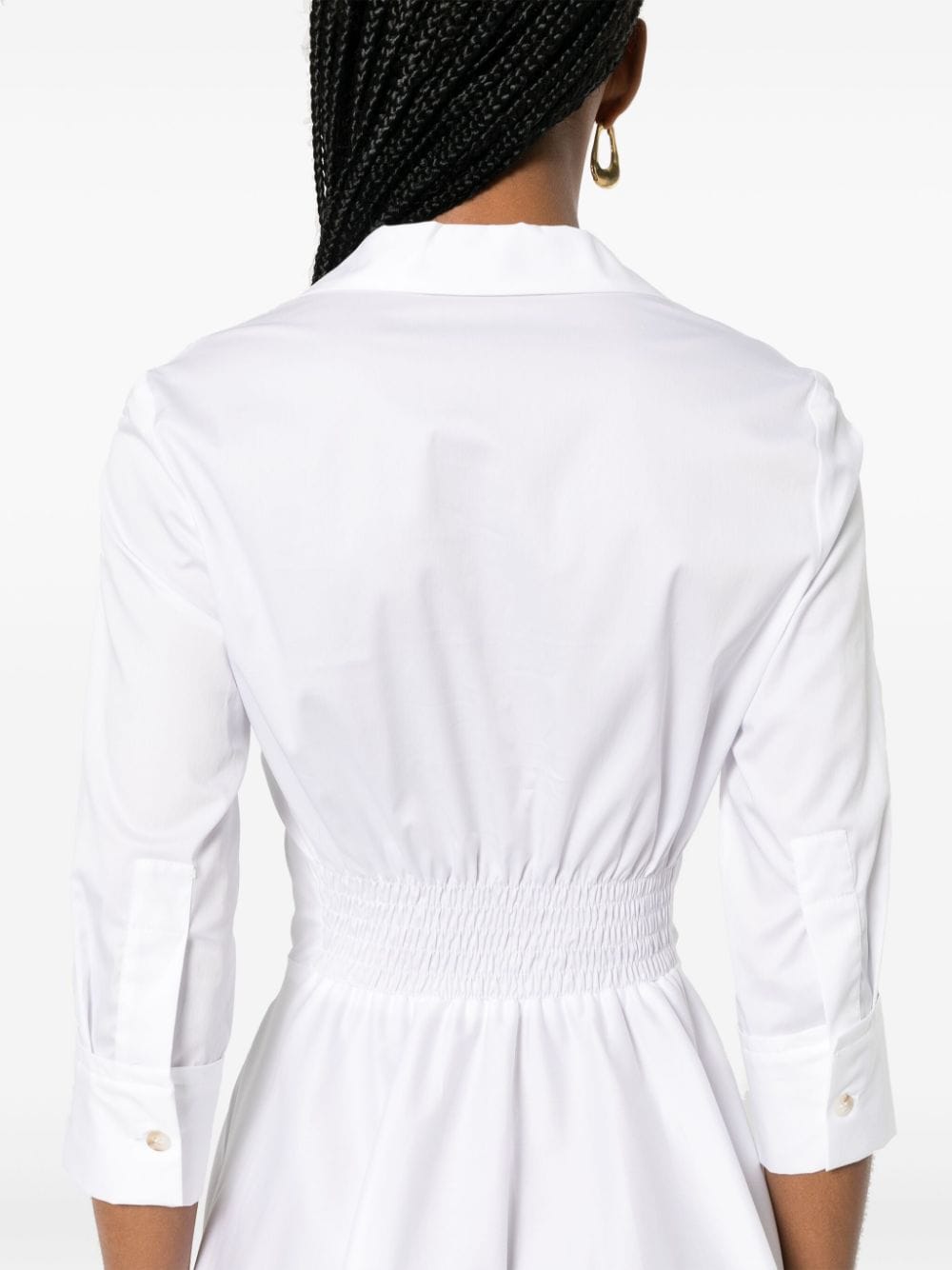 Shop Blanca Vita Allamanda Poplin Shirt Dress In White