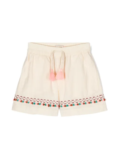 Scotch & Soda tassel-detail seersucker shorts