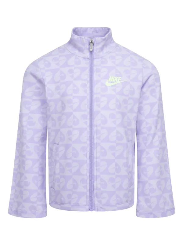 Nike Kids Swoosh heart print Tracksuit Set Purple FARFETCH TR