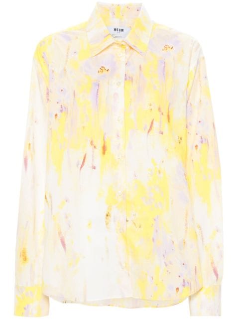 MSGM floral poplin shirt