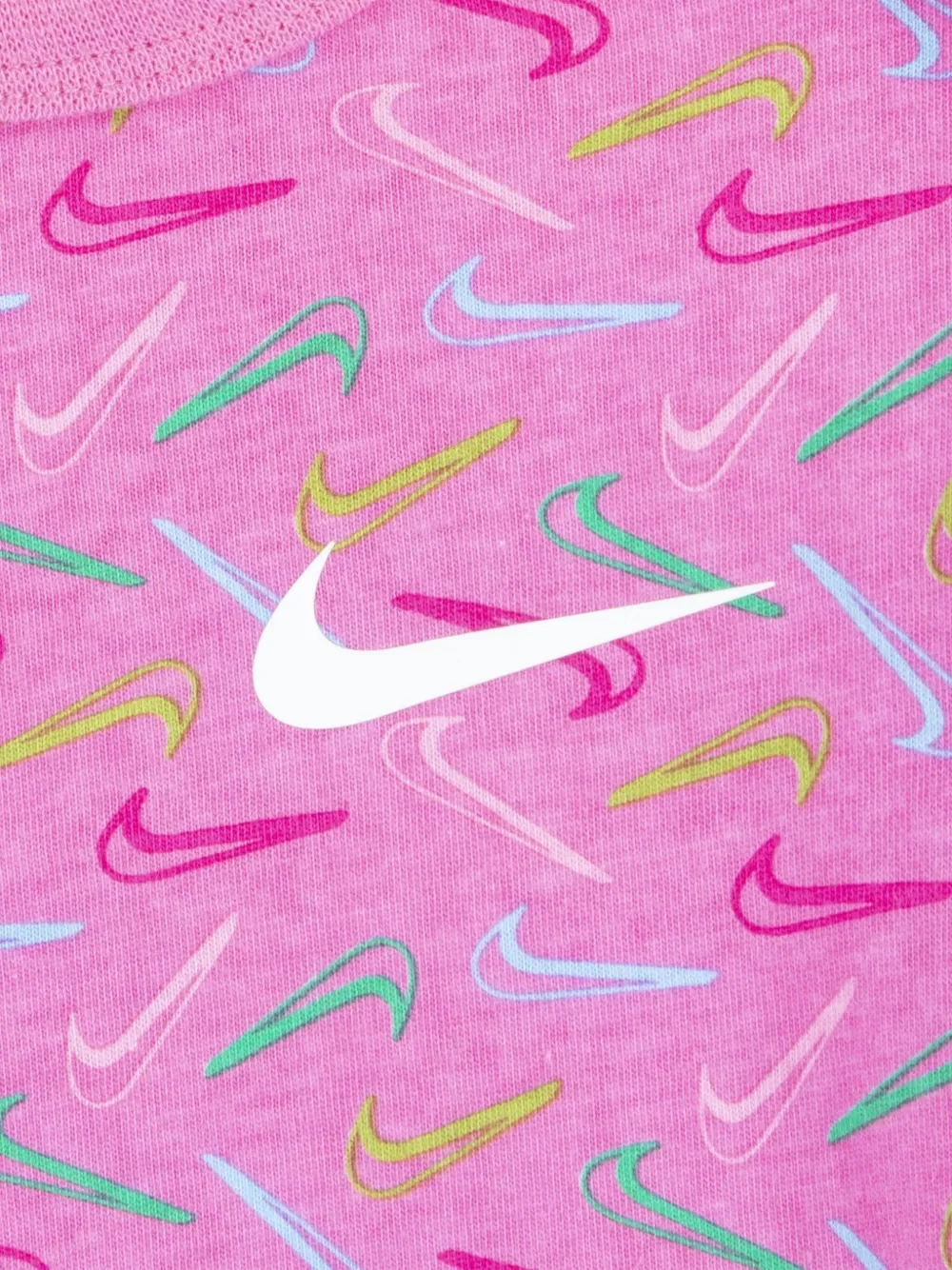 Nike Swoosh-print Babygrow Set In Multi