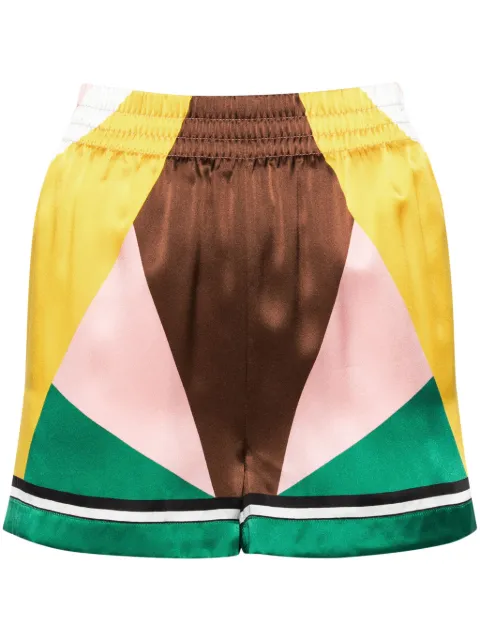 Casablanca Geometric Casa Sport silk shorts