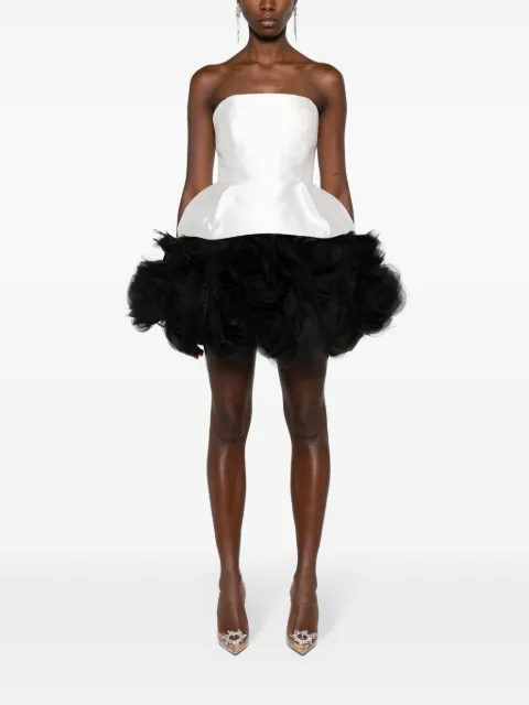 Ana Radu floral-appliqué strapless minidress 40906 - 1
