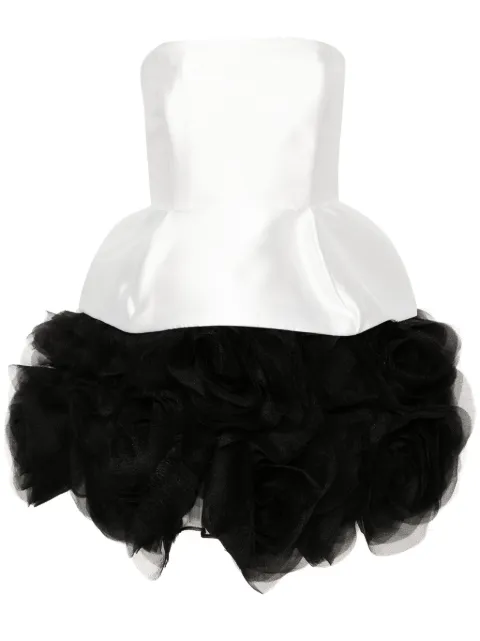 Ana Radu floral-appliqué strapless minidress 40906 - 0