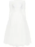 Ana Radu corset tulle midi dress - White