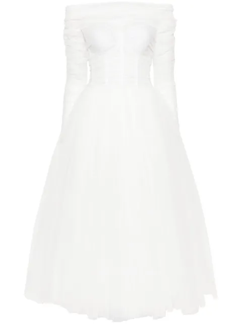 Ana Radu corset tulle midi dress