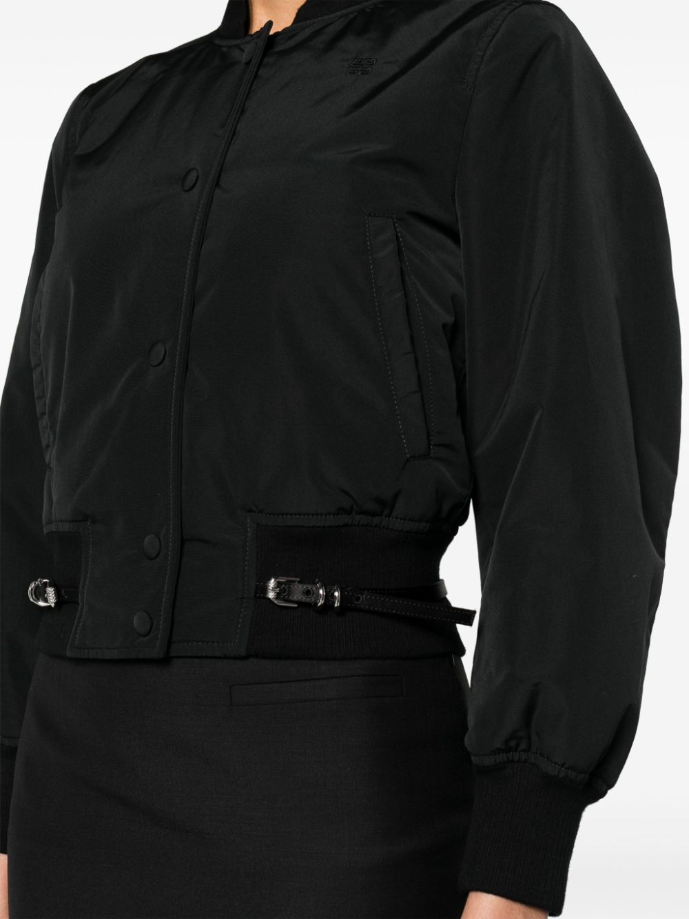 Shop Givenchy Buckle-detail Bomber Jacket In Black