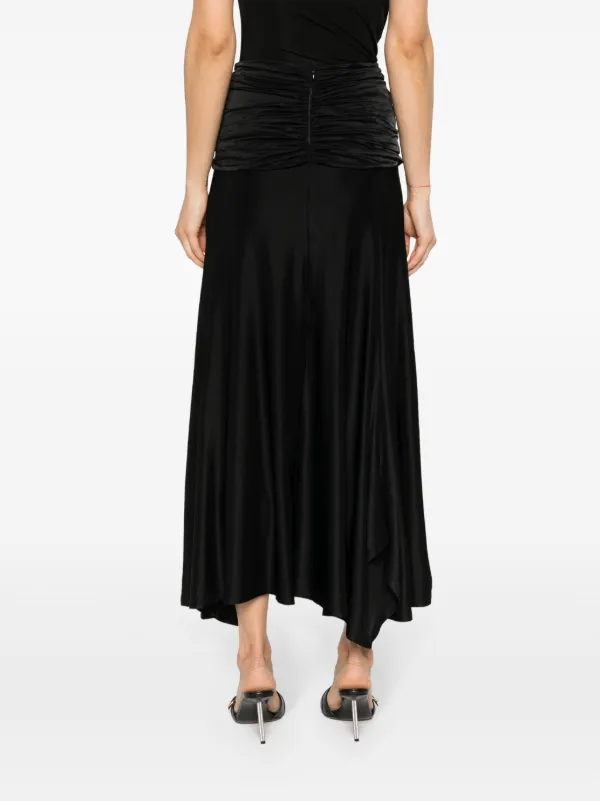 Rabanne drape-detail Maxi Skirt | Black | FARFETCH