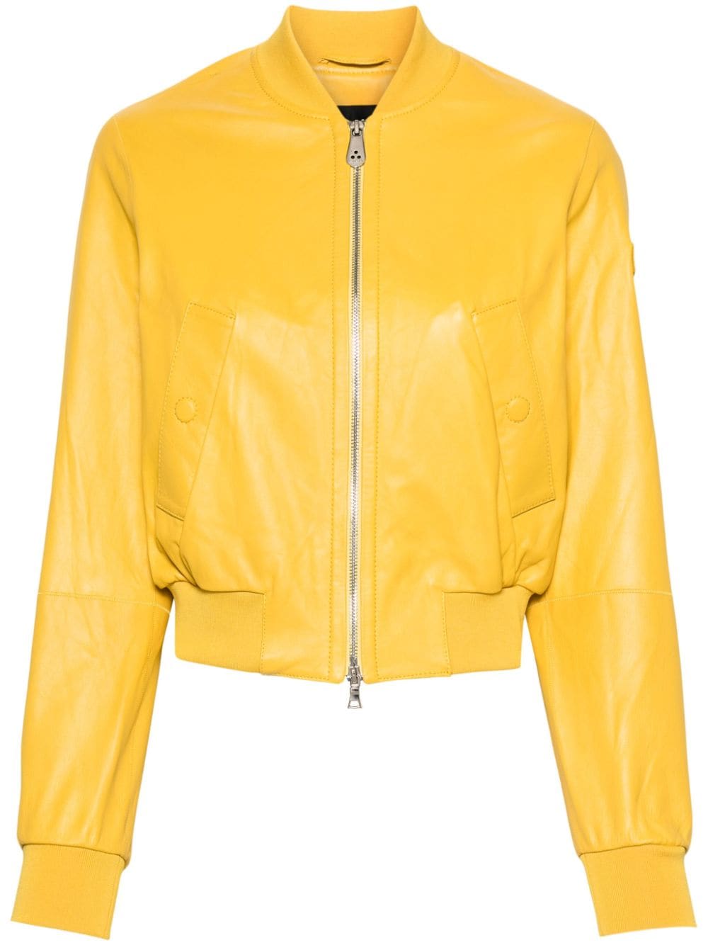 Peuterey Chiosya leather bomber jacket - Gelb