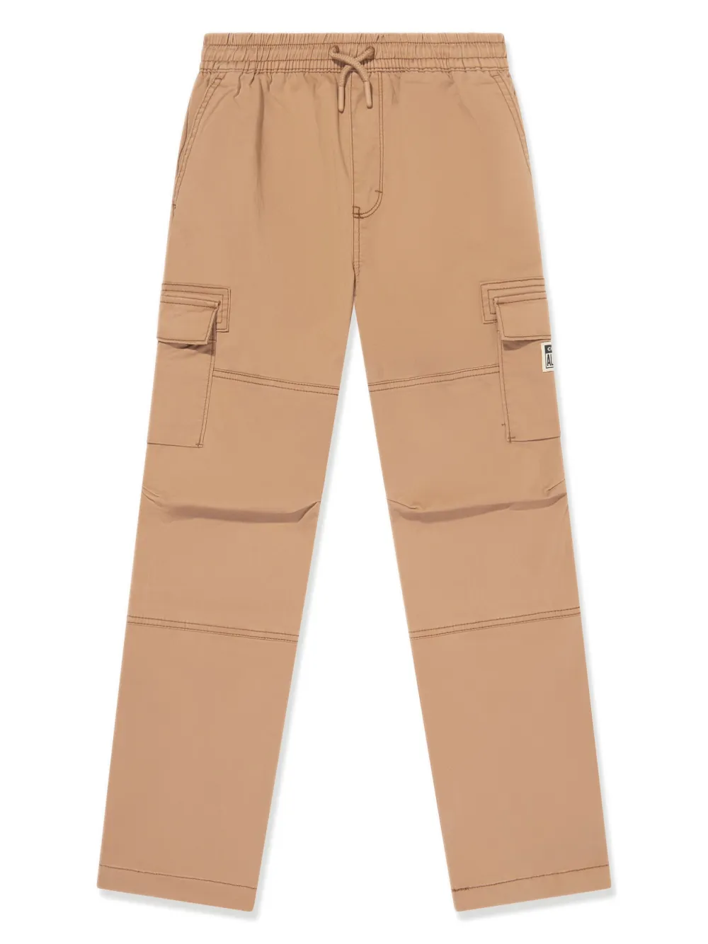Converse Kids logo-appliqué drawstring cargo trousers | Brown | Image 1