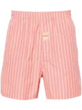 Martine Rose striped mid-rise deck shorts - Pink