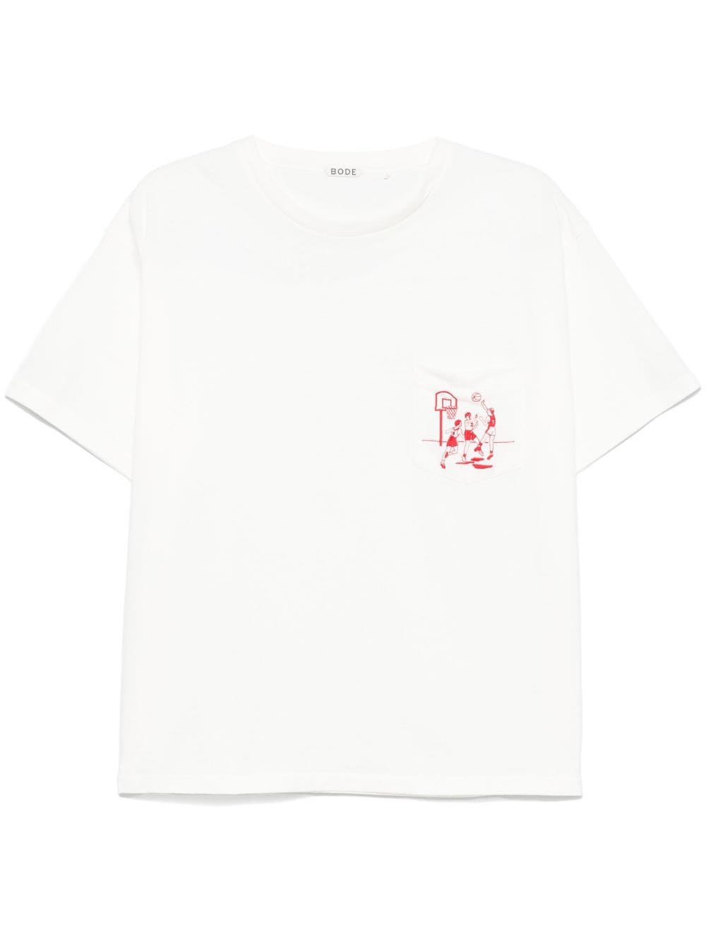 Shop Bode Hoop-embroidered T-shirt In White