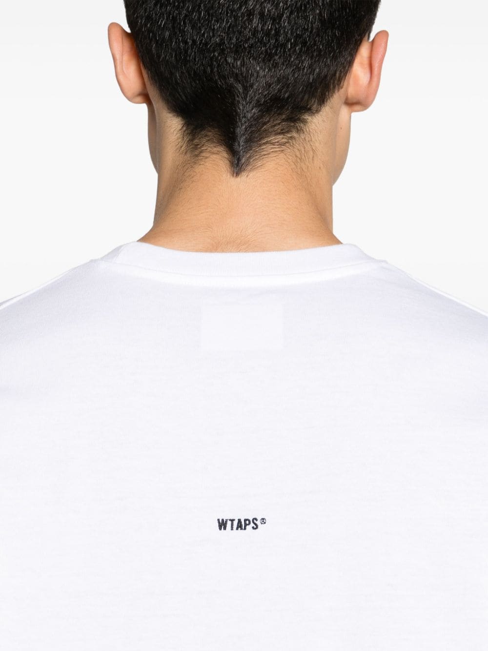 Shop Wtaps Long-sleeves Cotton T-shirt In White
