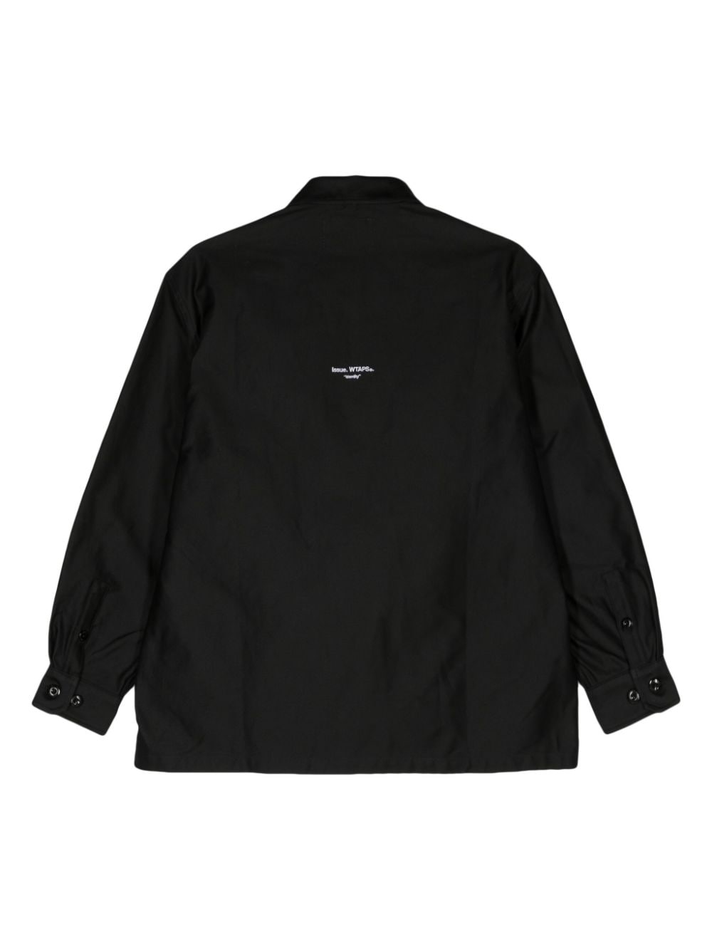 WTAPS classic-collar cotton overshirt - Zwart