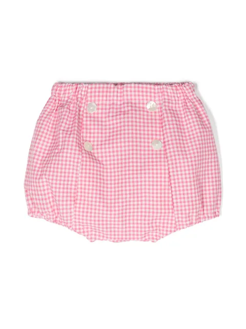 Siola double-breasted gingham shorts