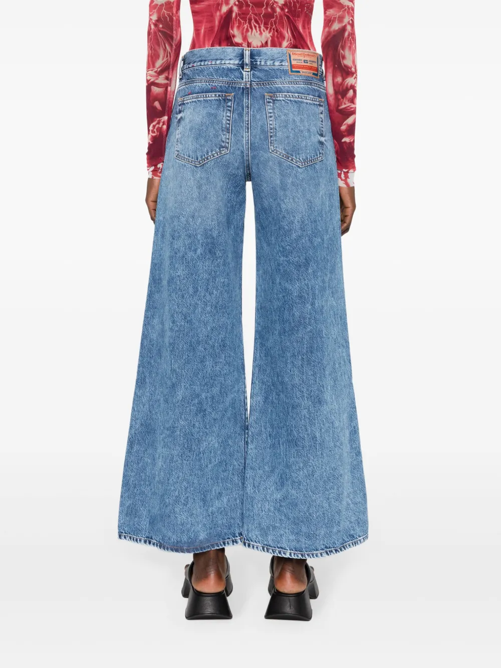 Diesel High waist flared jeans Blauw