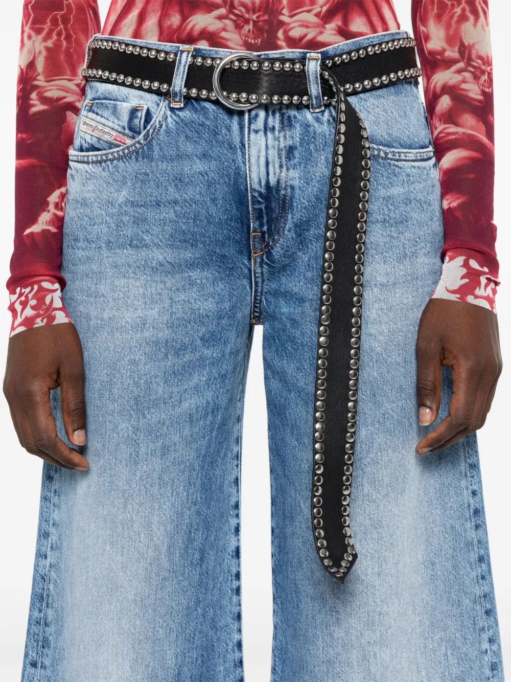 Diesel High waist flared jeans Blauw