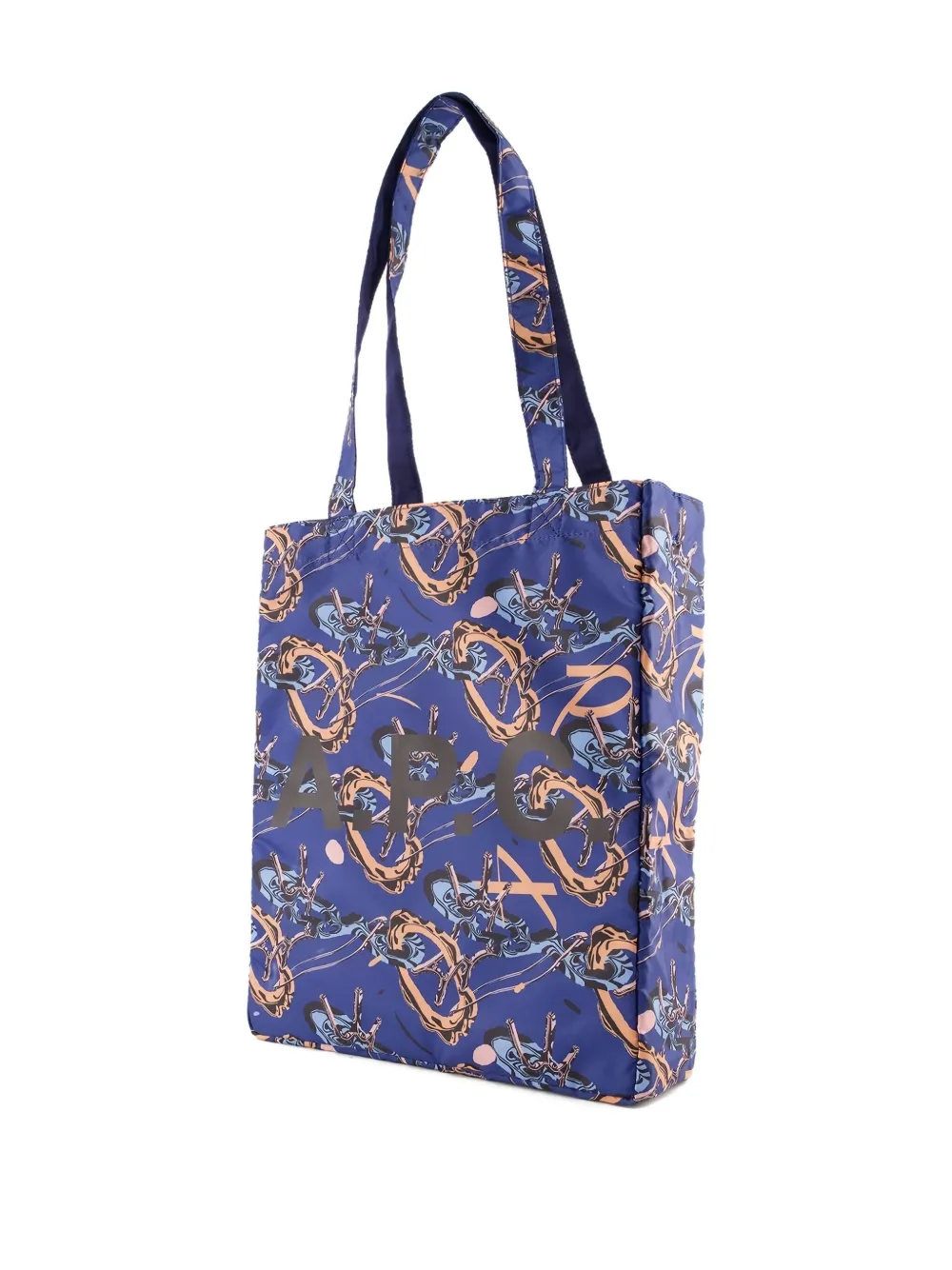 A.P.C. Schoudertas met patroon Blauw