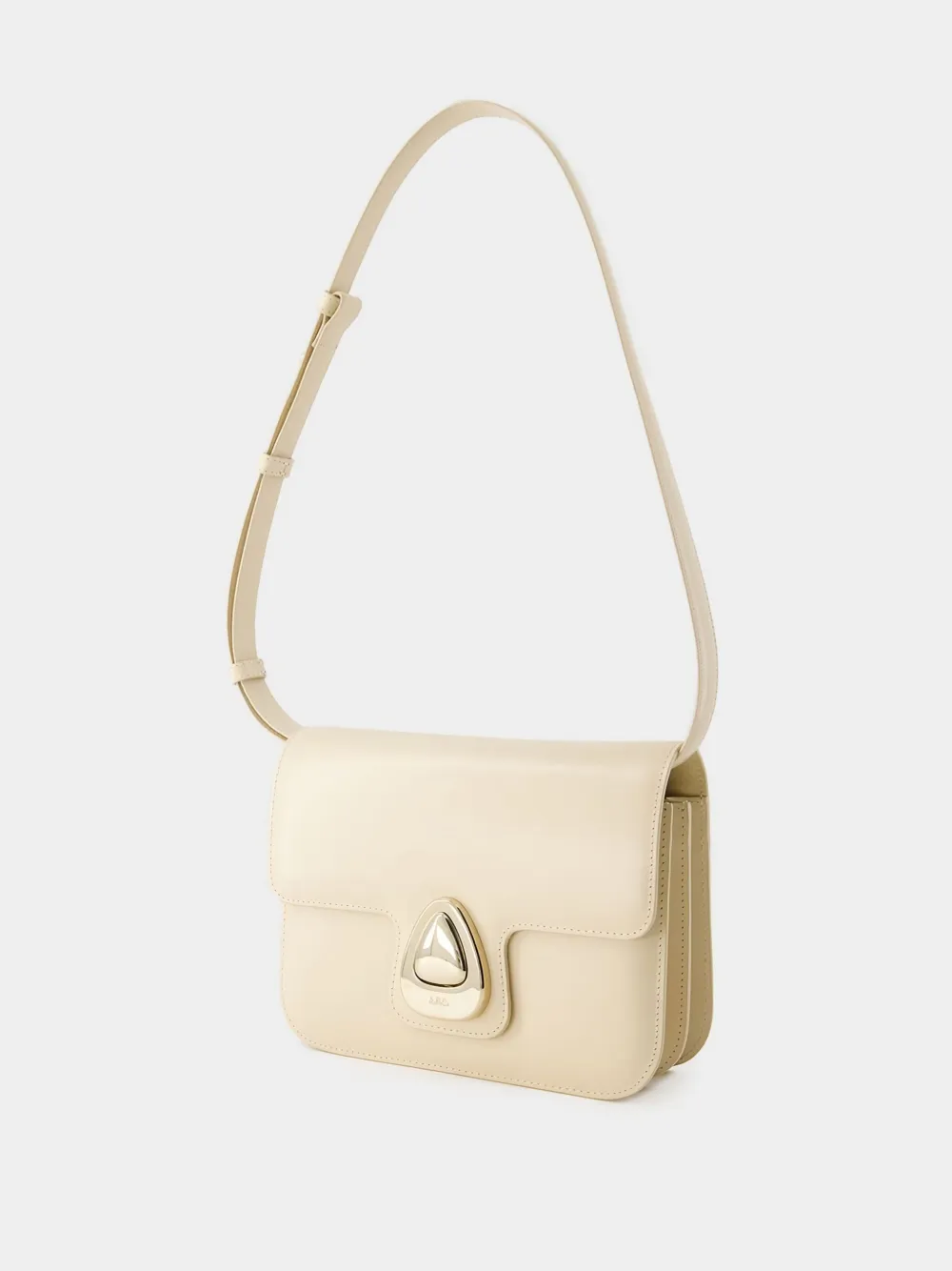 A.P.C. Astra leren schoudertas Beige